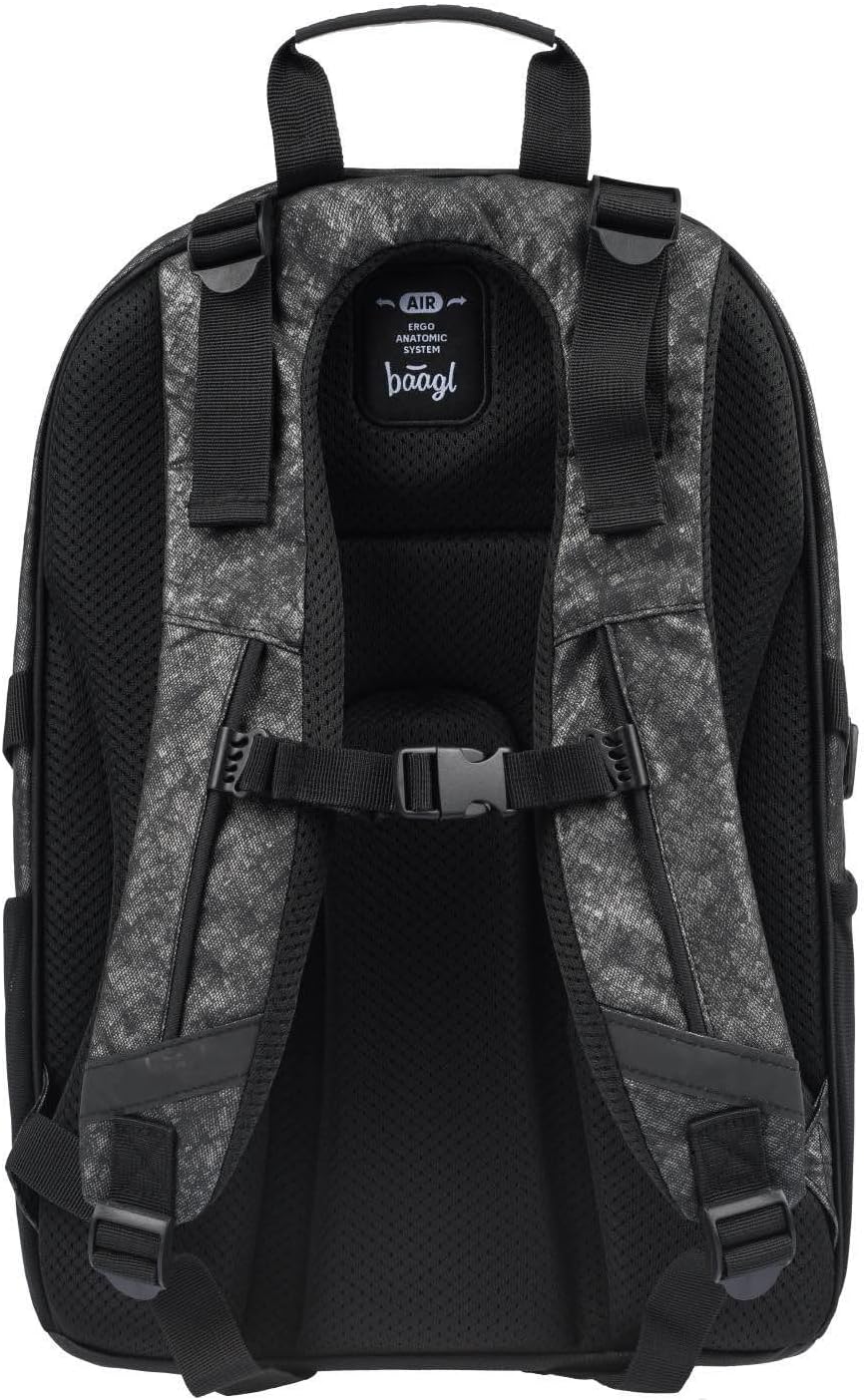 Baagl Schulrucksack Set Mädchen Jungen 5 Teilig, Schultasche ab 3. Klasse, Grundschule Ranzen mit Br