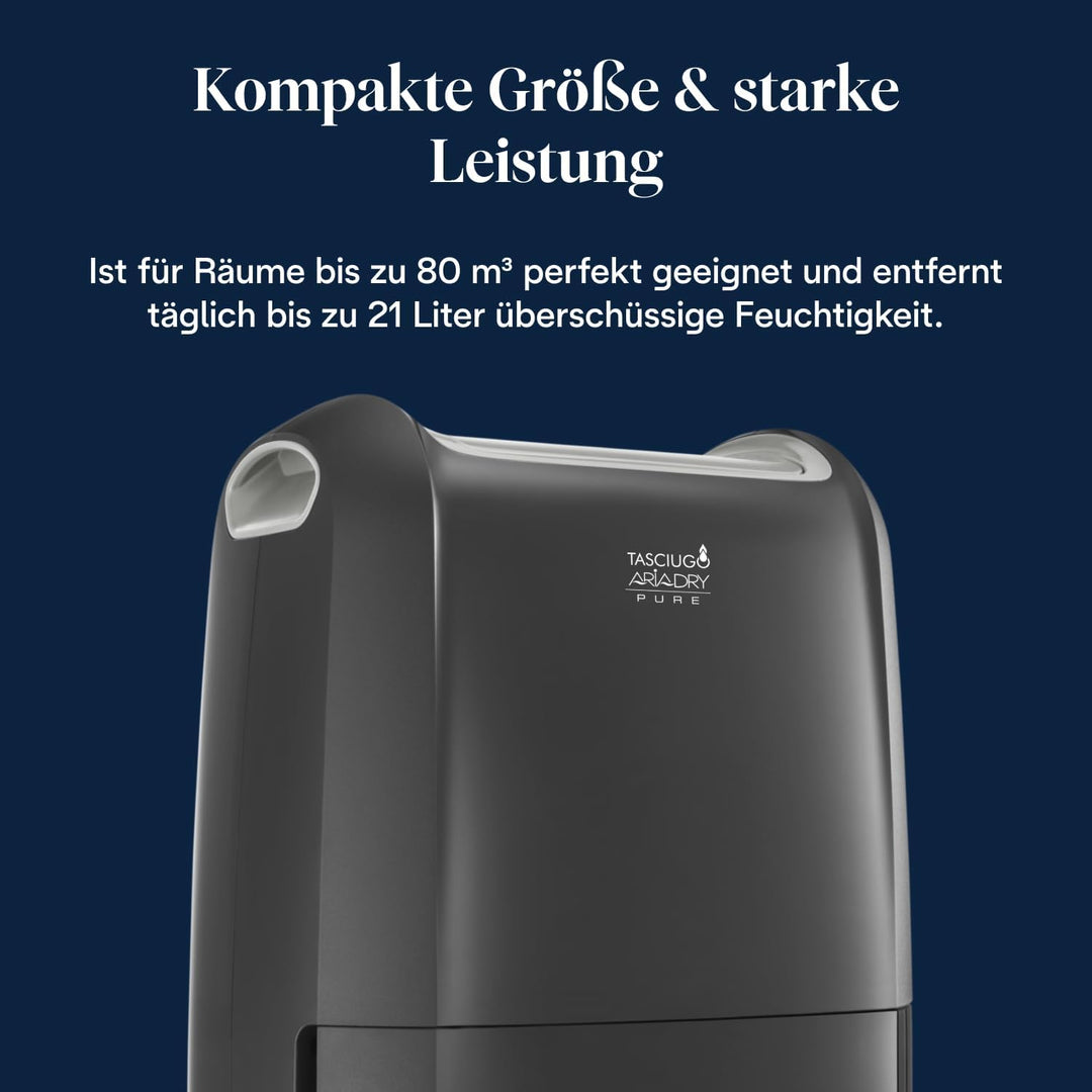 De'Longhi Luftentfeuchter Tasciugo AriaDry Pure DDSX220WFA - elektrischer Entfeuchter und Luftreinig