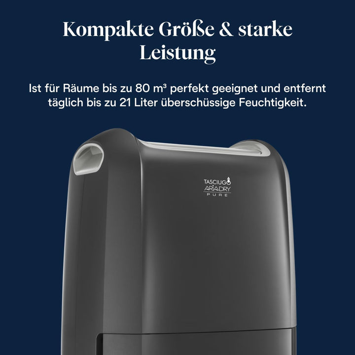 De'Longhi Luftentfeuchter Tasciugo AriaDry Pure DDSX220WFA - elektrischer Entfeuchter und Luftreinig