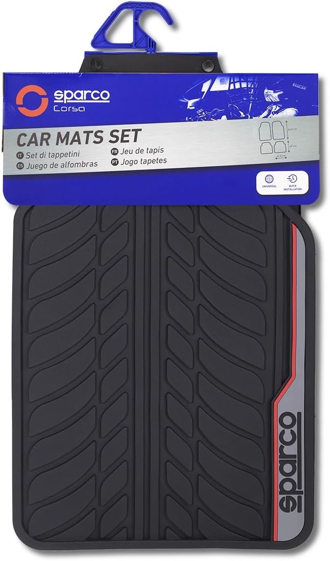 Sparco SPCF507RD Fussmatte F507 INTL ROT PVC F507 PVC ROT, PVC F507 PVC ROT