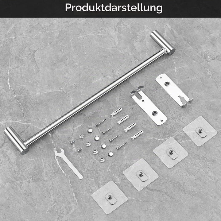 Handtuchhalter Ausziehbar 43-78CM Edelstahl Ohne Bohren Handtuchstange Wand Wandregal Geeignet für B