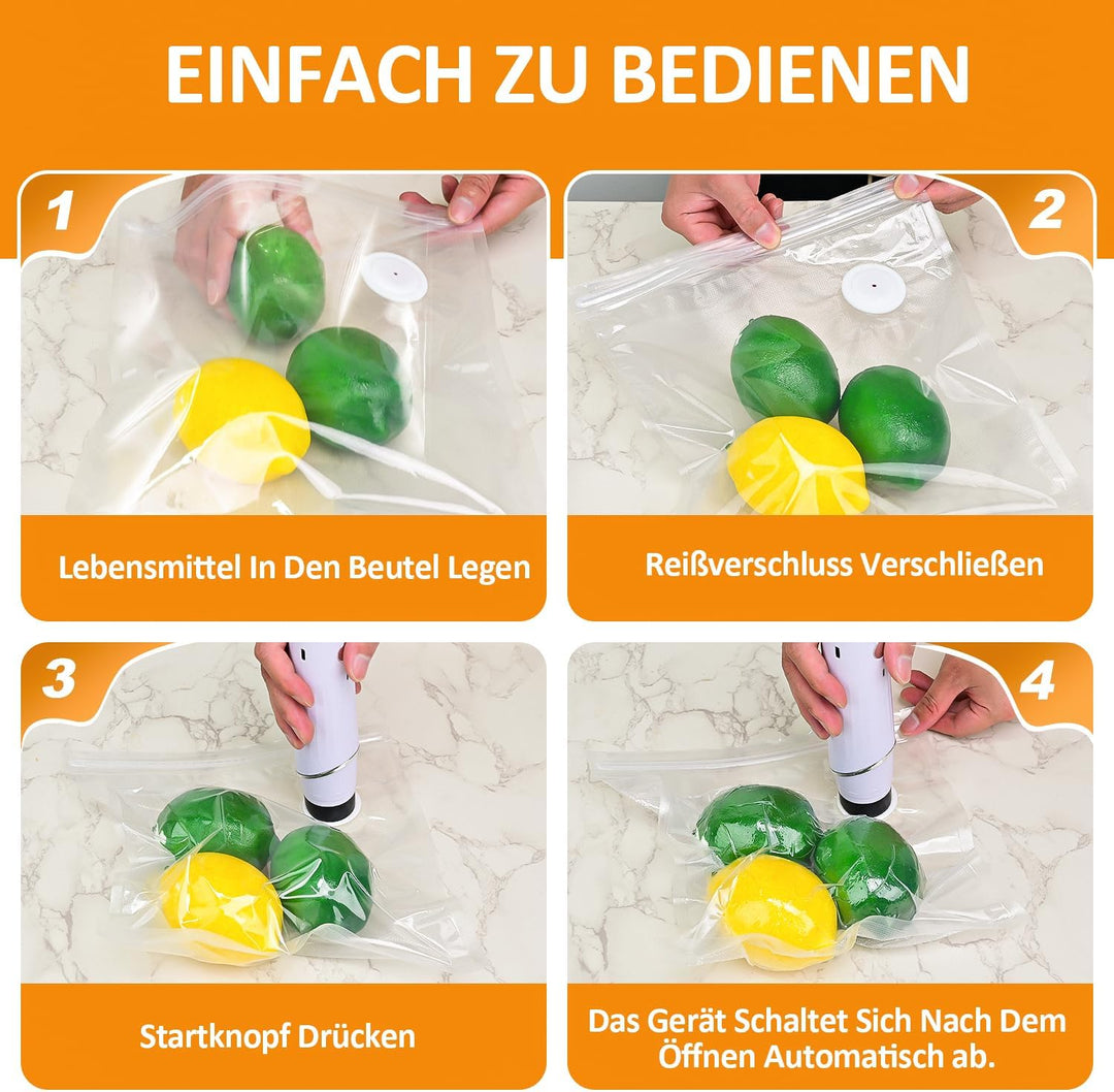 Handliche Vakuumiergerät – Vakuumierer für kontinuierliches Arbeiten mit hoher Geschwindigkeit, komp