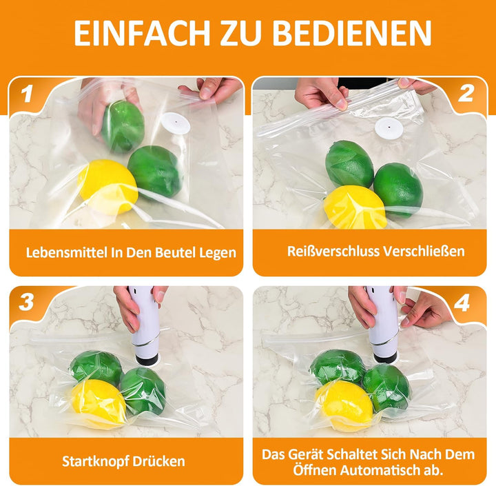 Handliche Vakuumiergerät – Vakuumierer für kontinuierliches Arbeiten mit hoher Geschwindigkeit, komp