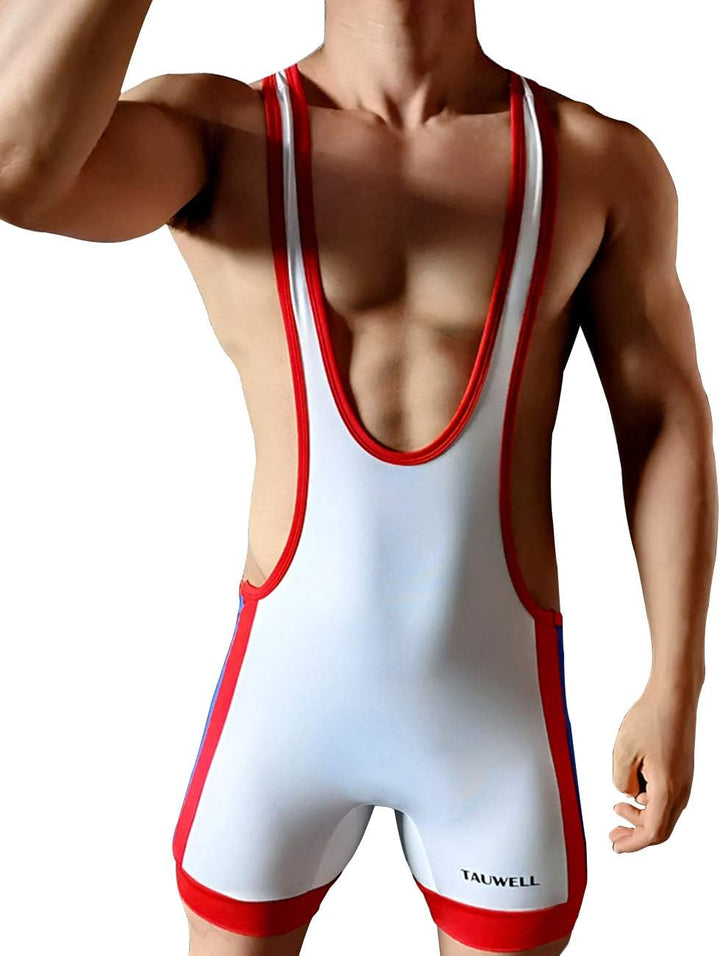 Gewichtheberweste für Herren, Wrestling-Body für Herren, kurzer Einteiler für Herren für Triathlon S
