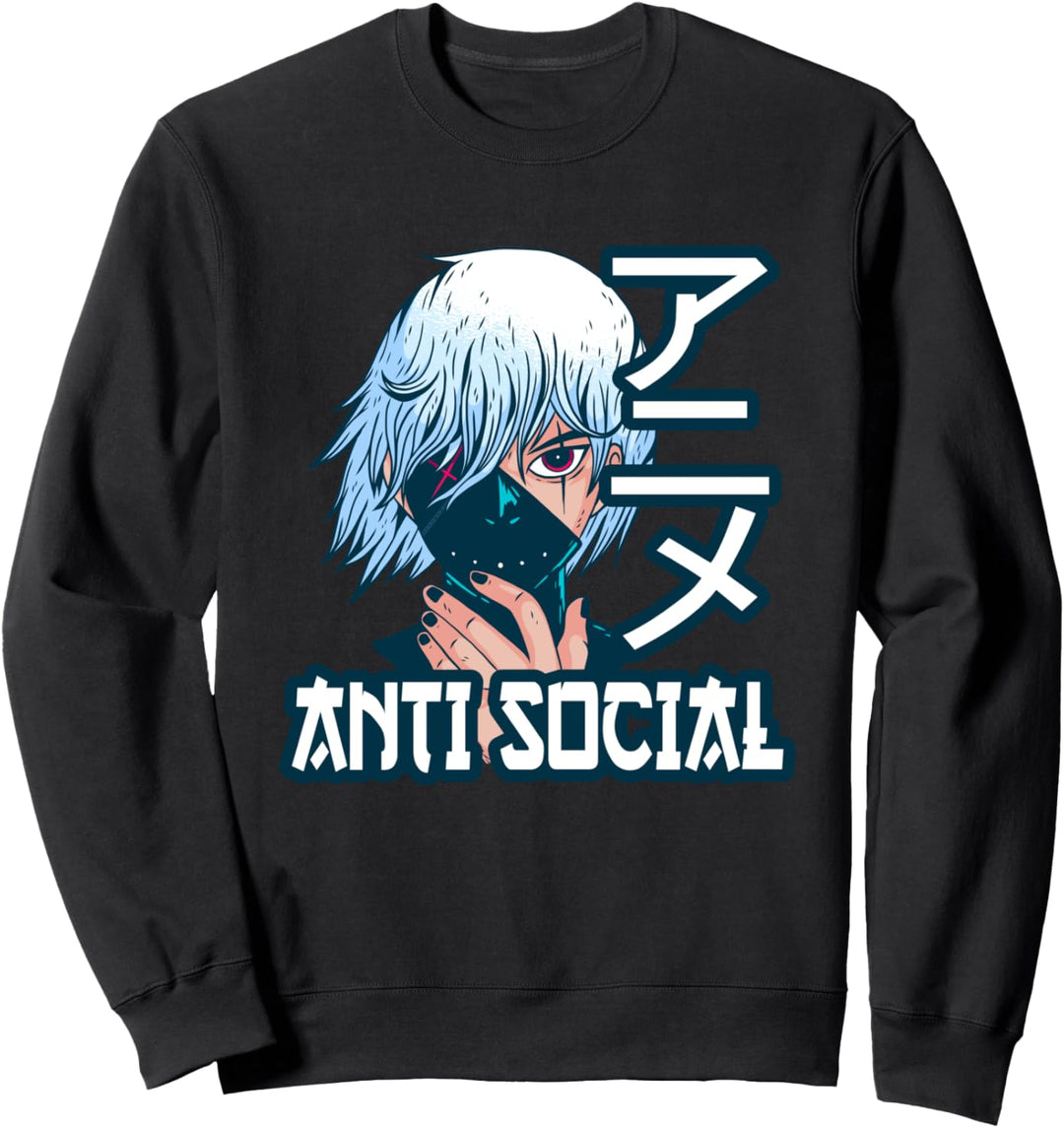 Anti Social Anime Japanisches Manga Sweatshirt