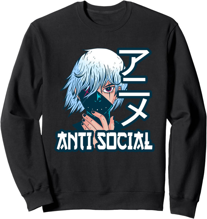 Anti Social Anime Japanisches Manga Sweatshirt