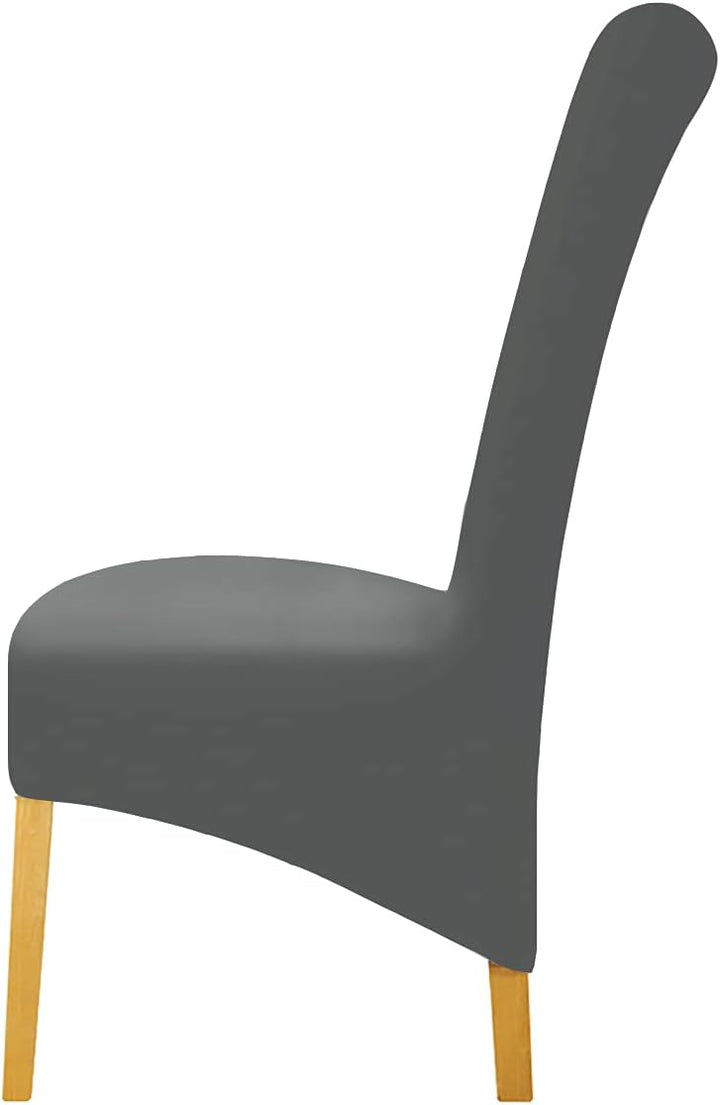 KELUINA Stuhlhussen mit hoher Rückenlehne, Solider Stoff, Stretch, Grösse XL, für Esszimmer, für Zuh