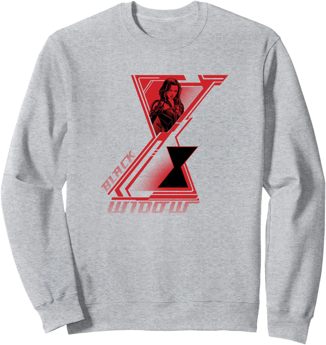Marvel Black Widow Double Logo Portrait Sweatshirt