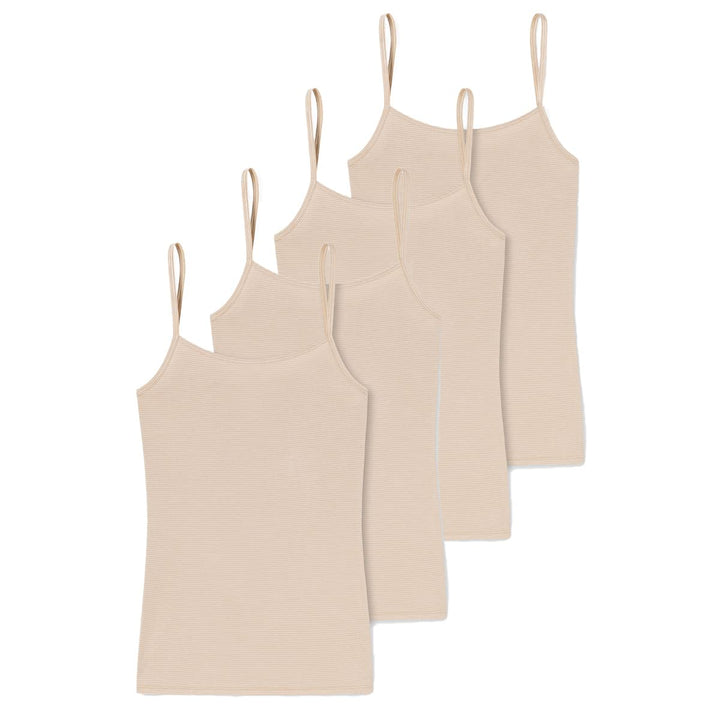Schiesser Damen 2 PACK Spaghettitop Unterhemd - Modal Essentials 36 4 X Sand, 36 4 X Sand