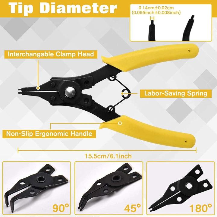 1036 PCS C-Clip Externe Sicherungsringe Sprengringe Sortiment Kit Legierter Stahl (M3-M25) + E-Clip