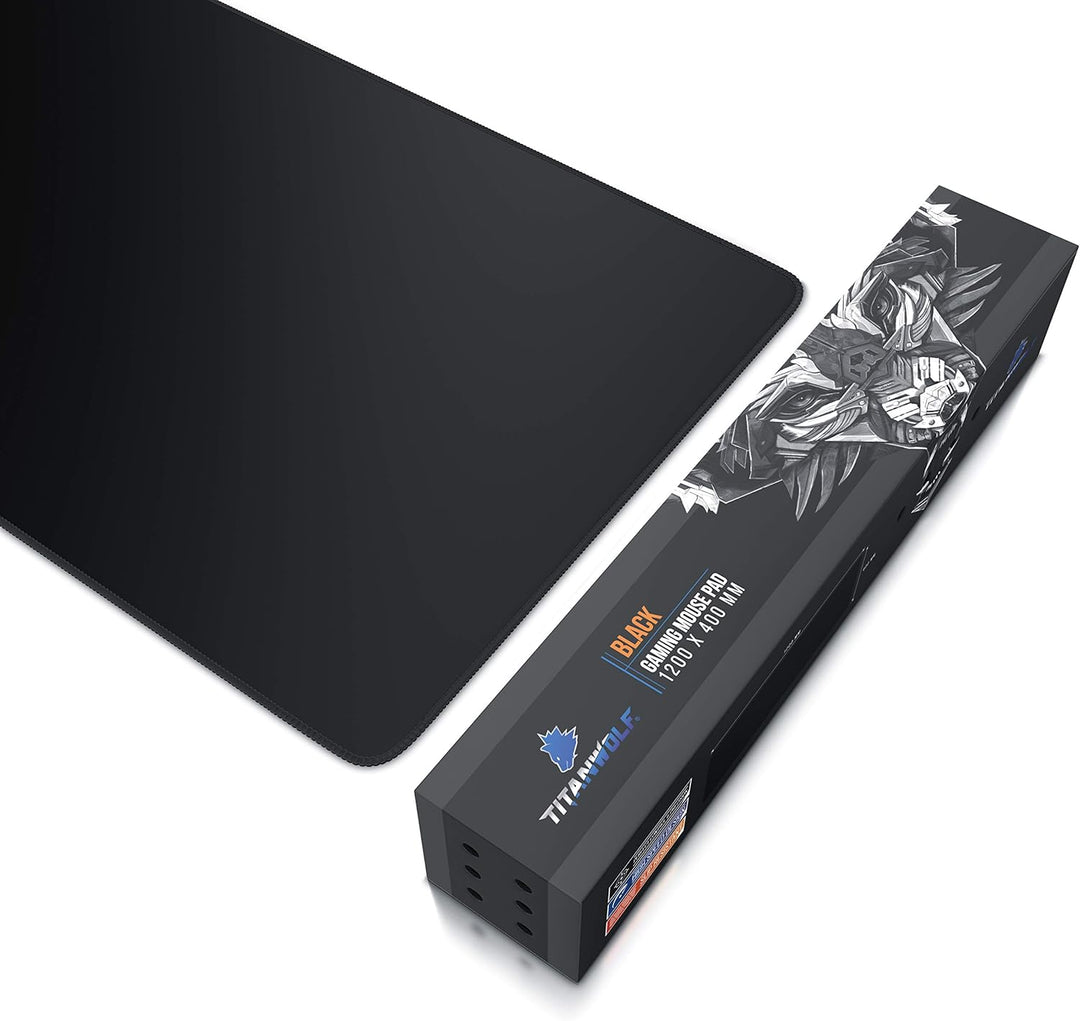 TITANWOLF - Übergrösse Mauspad Gaming 1200x400mm - XXXL Mousepad gross Motiv - Tischunterlage Large