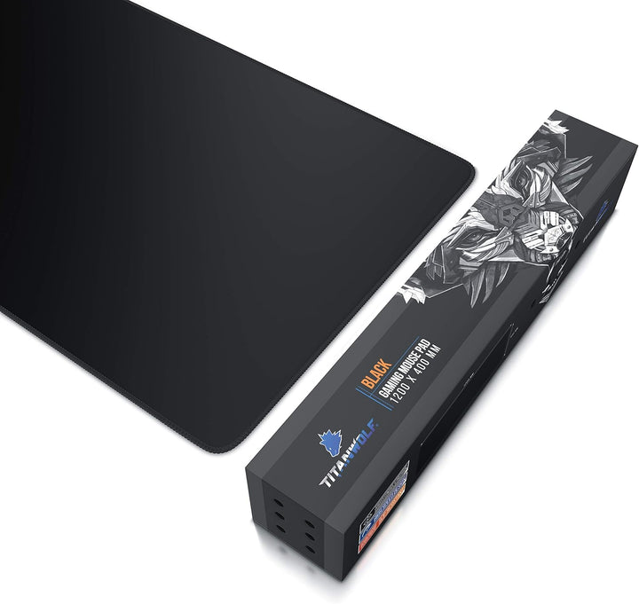TITANWOLF - Übergrösse Mauspad Gaming 1200x400mm - XXXL Mousepad gross Motiv - Tischunterlage Large