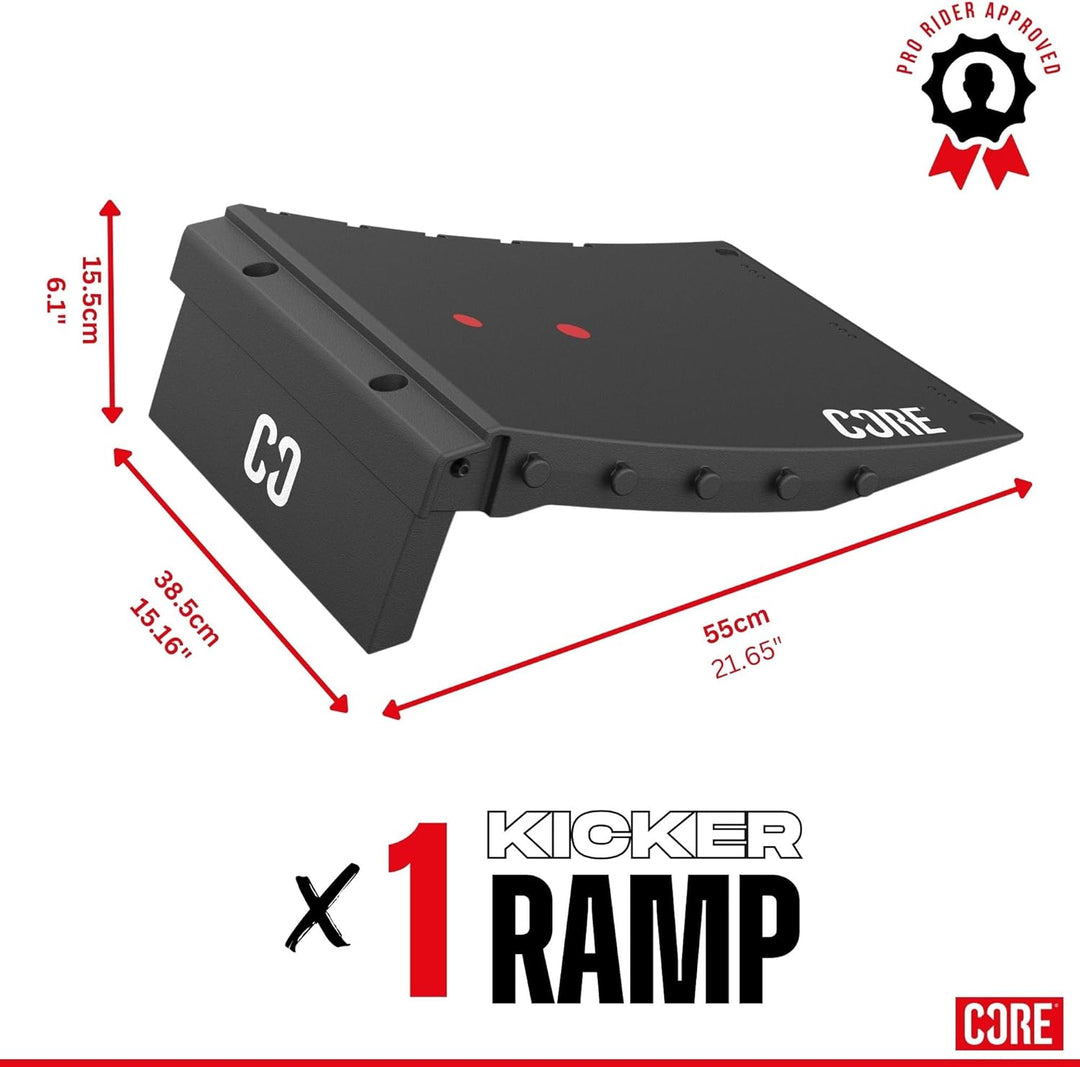 CORE Skate Ramp for Kids - Mini Kicker Scooter Ramp Skateboard Ramp BMX Ramp RC Car, Foldable Bike L