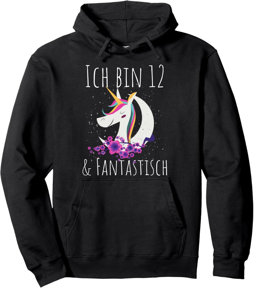 Ich bin 12 & Fantastisch Mädchen Einhorn Zwölfter Geburtstag Pullover Hoodie