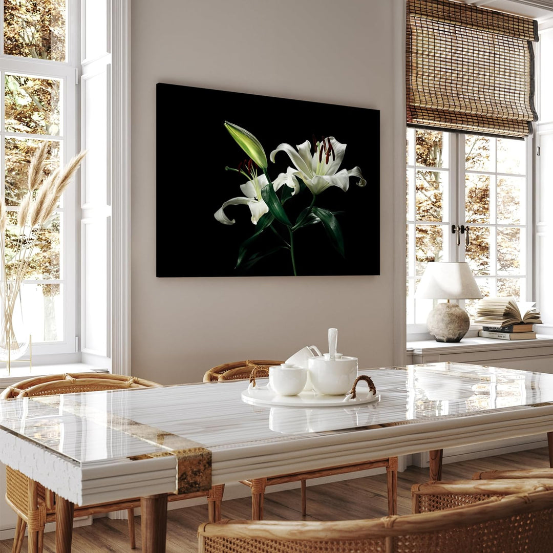 wandmotiv24 Leinwandbild Natur, 80x60cm, Querformat, Blumen, Deko, Bilder auf Leinwand, Wanddeko, XX