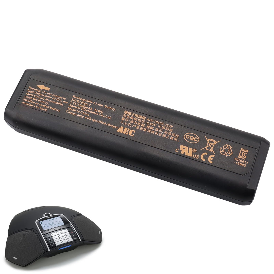 7,2 V 5000 mAh 36 Wh Ersatzakku, kompatibel mit Konftel 300M 300MX 300W 300WX, PN: Akku für Konftel