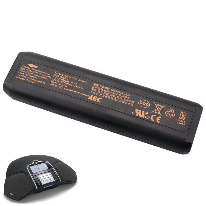7,2 V 5000 mAh 36 Wh Ersatzakku, kompatibel mit Konftel 300M 300MX 300W 300WX, PN: Akku für Konftel