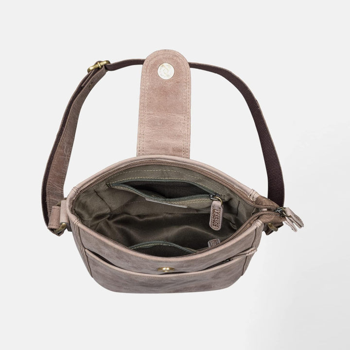 LEABAGS Leder Handtasche Damen I Premium Echtleder Umhängetasche I Damen Schultertasche I Damentasch