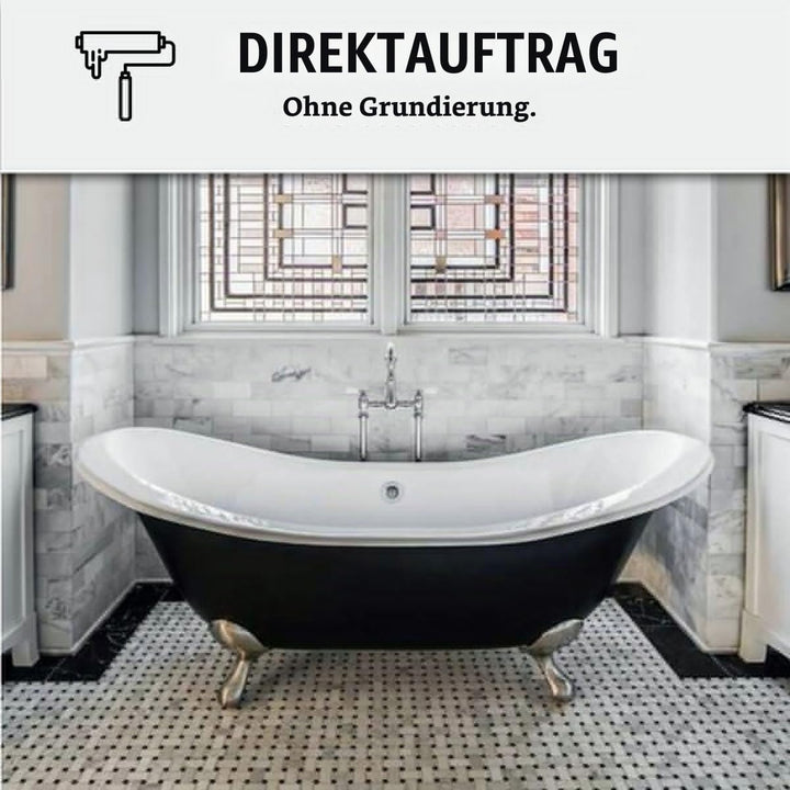 BADEWANNENLACK - BADFARBE - Zum Überstreichen von Badewannen, Waschbecken und Duschen - Weiss RAL 90