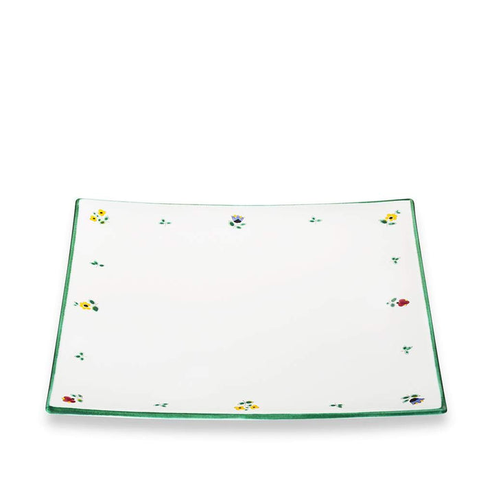 GMUNDNER KERAMIK Platzteller eckig Grösse: l= 31 cm x b= 31 cm x h= 2.8 cm Streublume Geschirr, hand