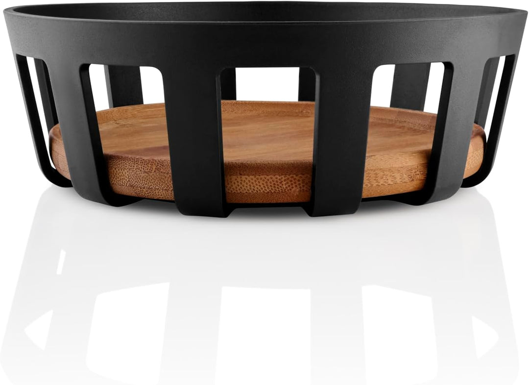 va Solo | Nordic Kitchen Brotkorb | Zum stilvollen Servieren von Brot und Brötchen | Black 520447, 5