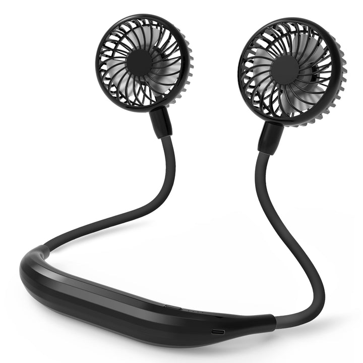 Tragbarer Halsventilator, 2600mAh batteriebetriebener, ultra leiser Freihand-USB-Lüfter mit starkem