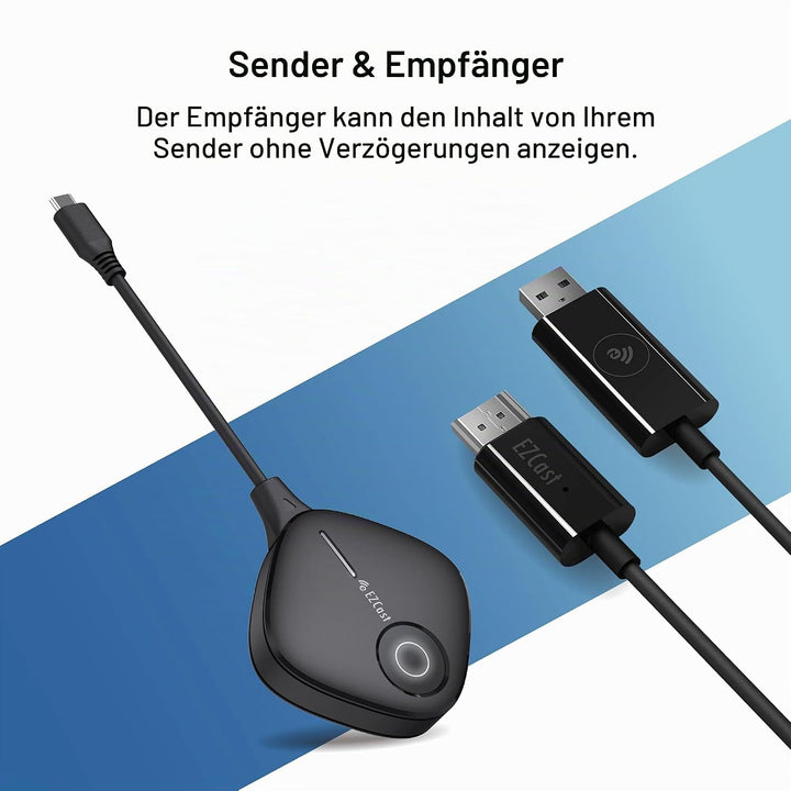 EZCast Wireless Display Transmitter and Receiver (TwinX Package USB-C Transmitter and HDMI Receiver)