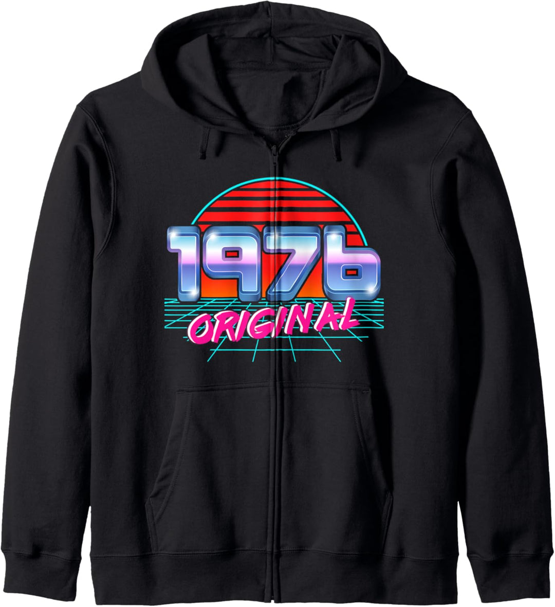Original 1976 Retro 47. Geburtstag Vaporwave Style 47 Jahre alt Kapuzenjacke