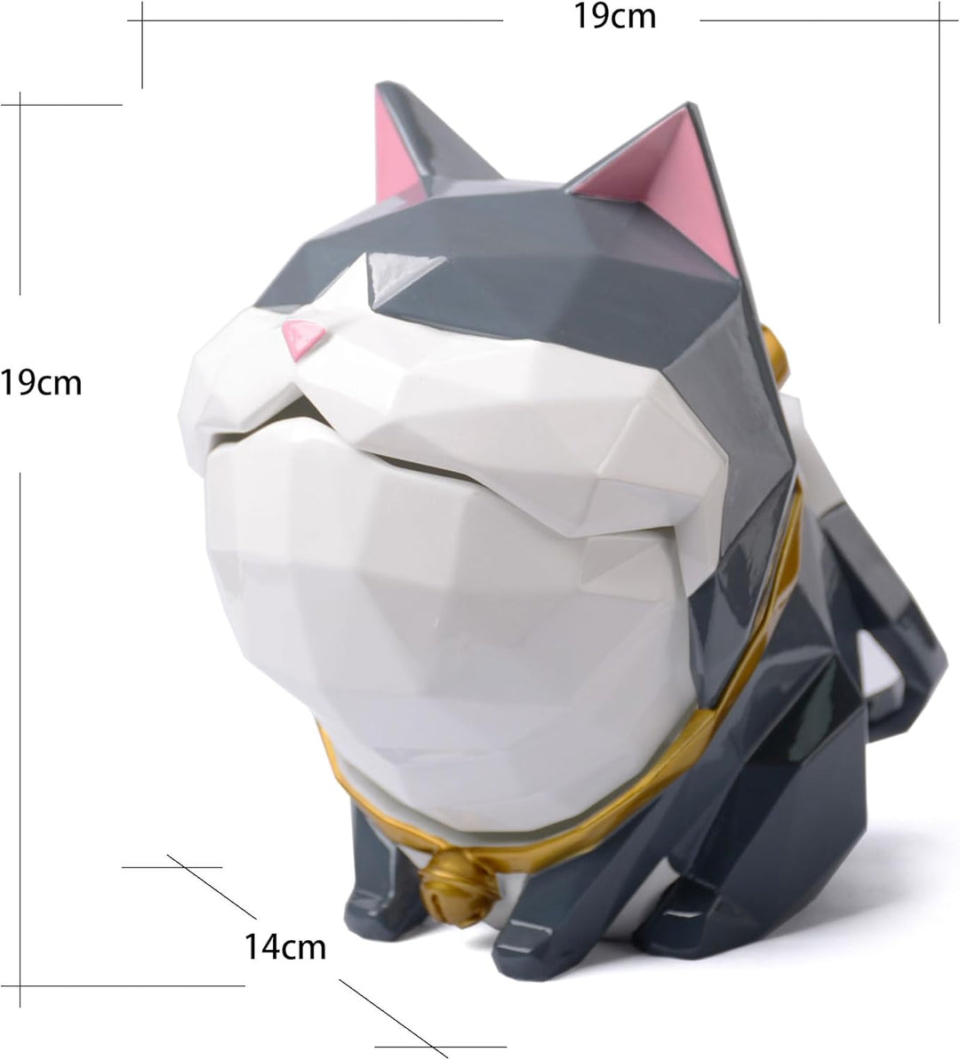 HAUCOZE Keksdose Katze Vorratsdose Tier Deko Moderne Skulptur Wohnzimmer Ornament Geschenk Polyresin