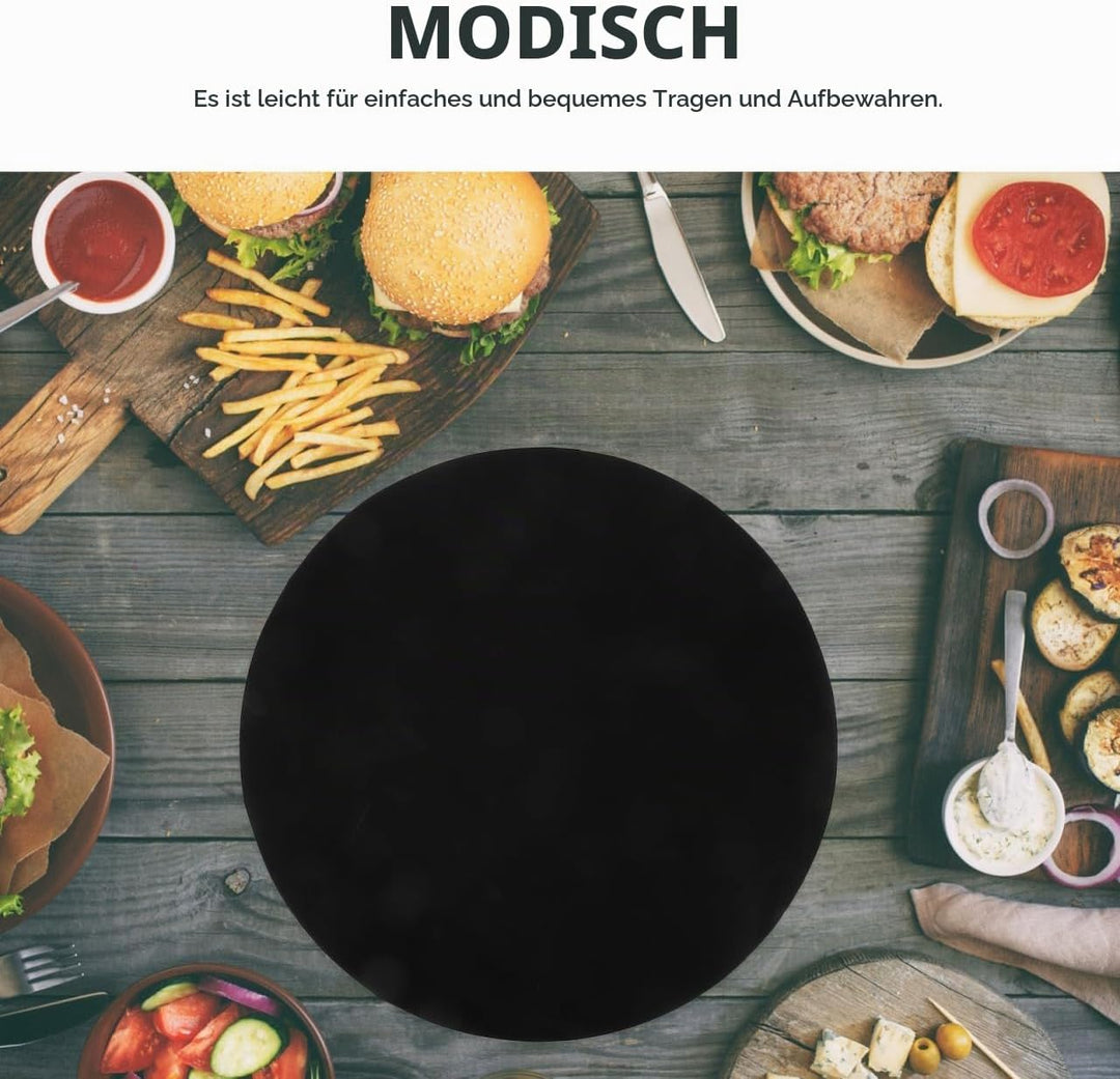 BESTonZON 2 St¨¹cke Rund BBQ Grillmatte, Antihaft Grillmatten Backmatte f¨¹r Holzkohle &amp; Backen,Wied