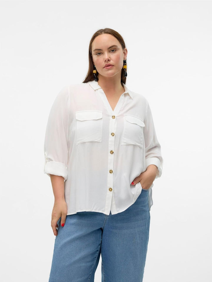 Vero Moda Female Hemd VMCBUMPY Hemd 44 Grosse Grössen Snow White, 44 Gro&#xDF;e Gr&#xF6;&#xDF;en Sno