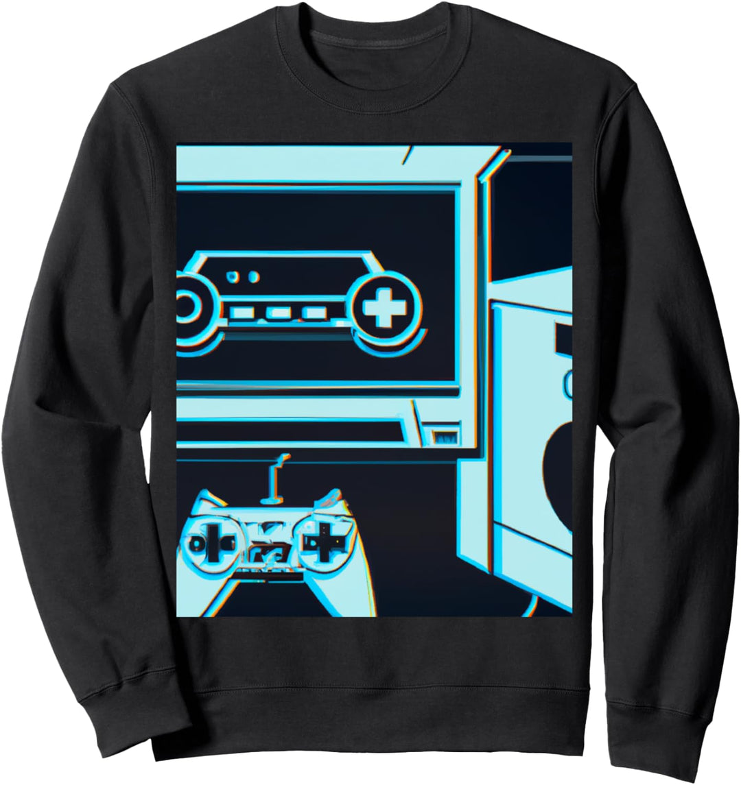 Vaporwave Aesthetic Gaming Konsole Zukunft Sweatshirt