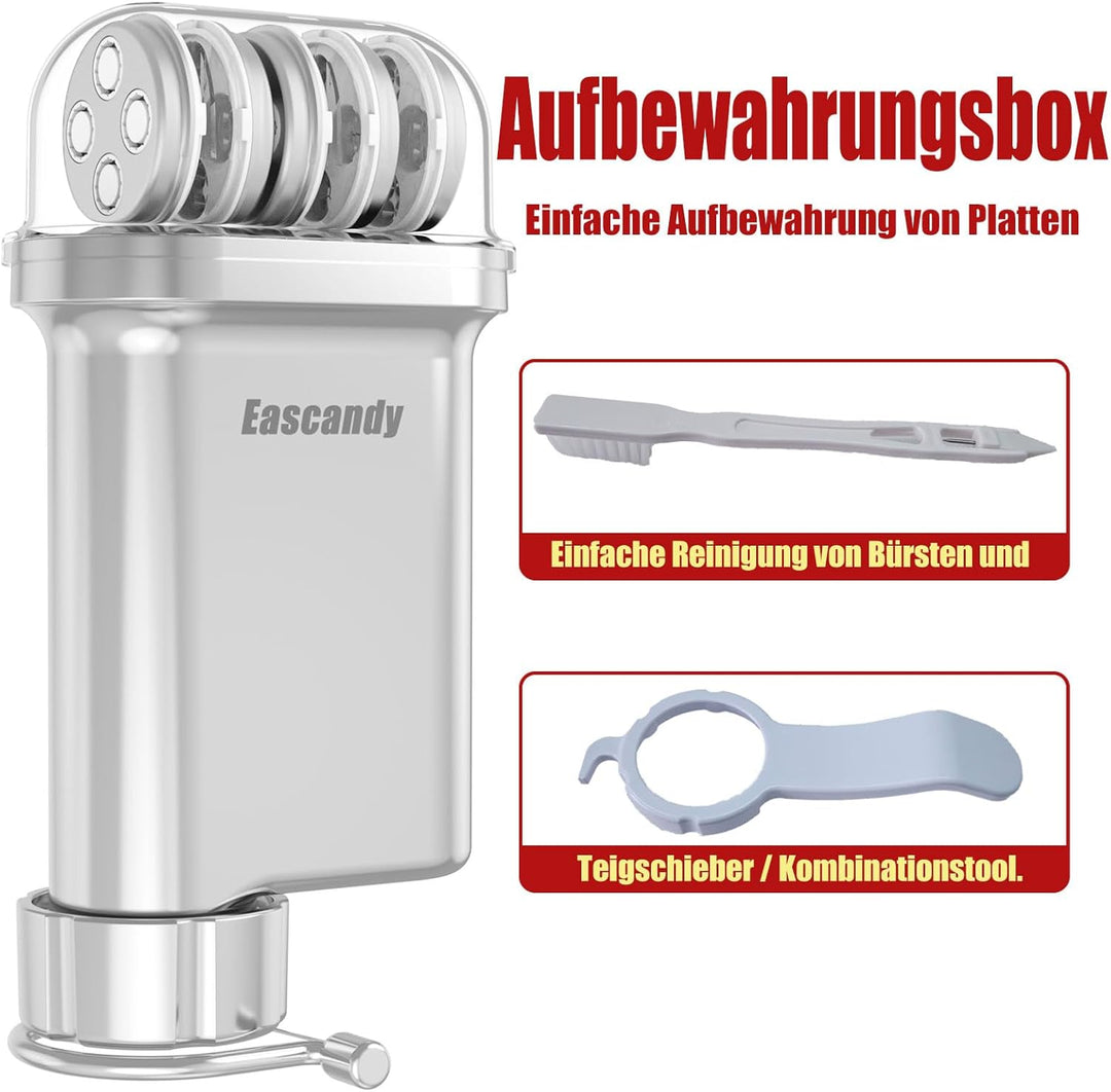 Metall Gourmet Pasta Press Aufsatz für KitchenAid Standmixer - Langlebiger Metall Pasta Maker Aufsat