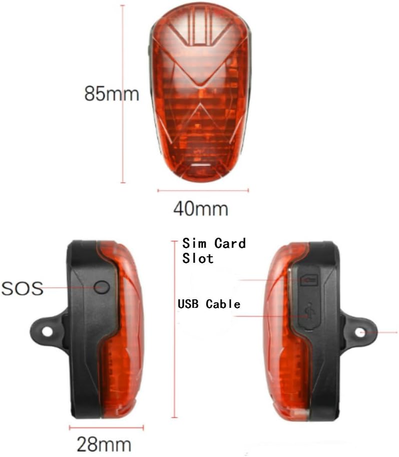 4G Fahrrad GPS Tracker Bike Locator 1800mAh Wasserdicht SOS Überdrehzahl Alarm Mini gprs Locator Ech