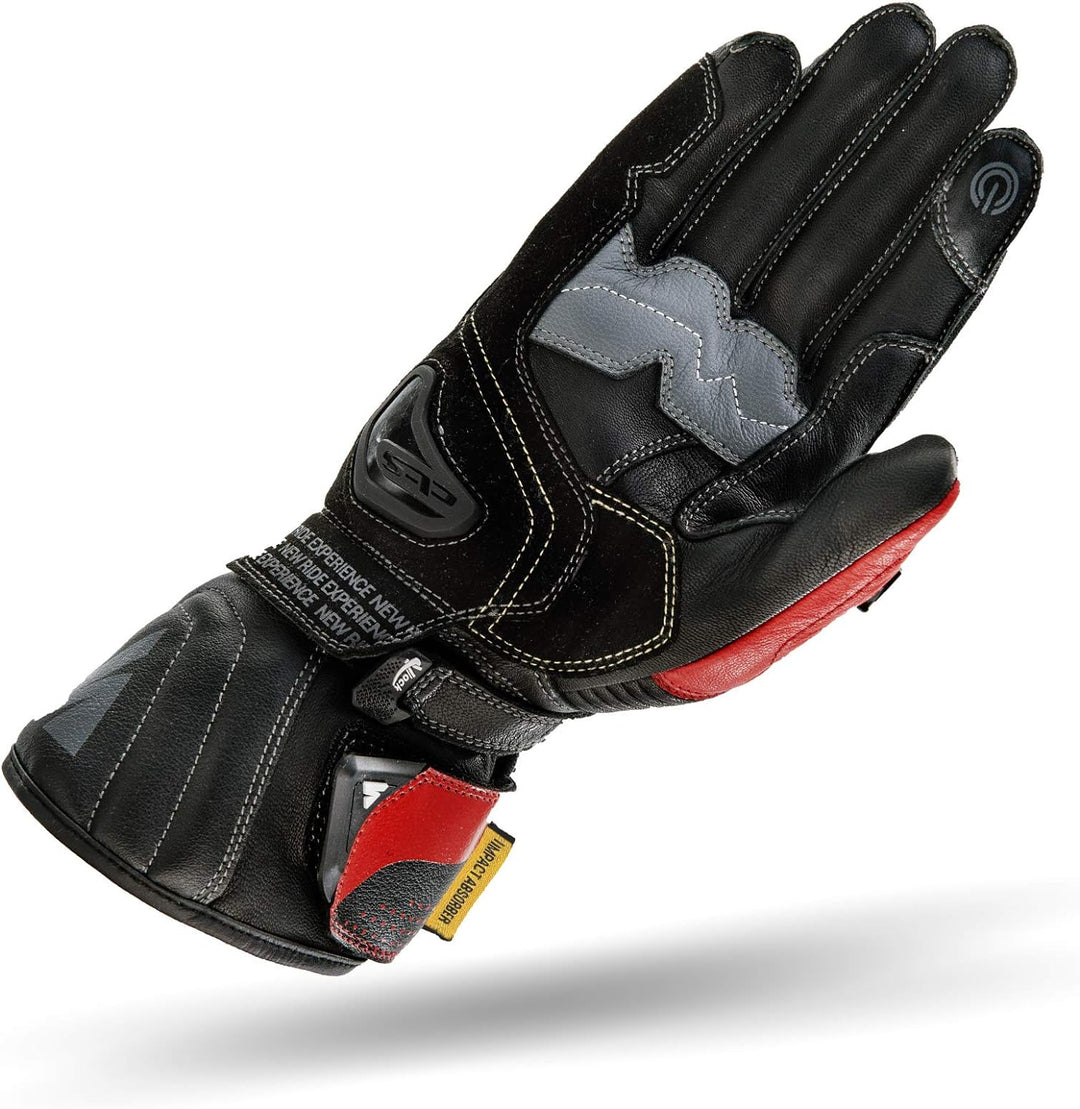 SHIMA STR-2 Motorradhandschuhe Herren - Touchscreen, Sommer, Sport Leder Handschuhe mit Carbon Knöch