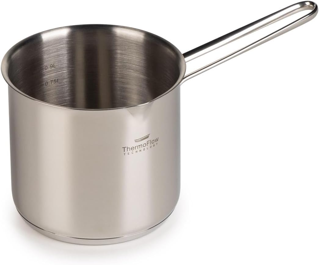 ROSMARINO Edelstahl-Induktions-Mokka-Kanne 1225 ml - model - 2025 - Moderne Türkische Cezve-Kaffeeka
