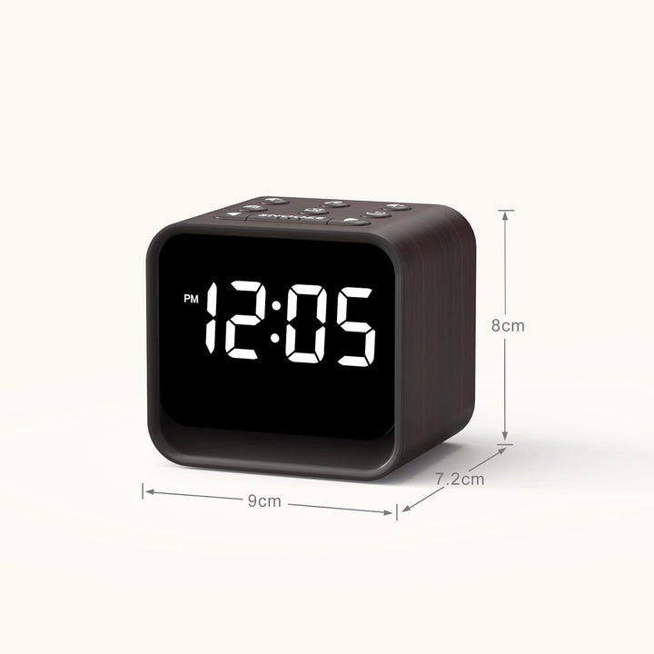 REACHER Radiowecker für das Schlafzimmer, Digitale FM Radiouhr mit Weissrausch-Soundmaschine, 9 Alar
