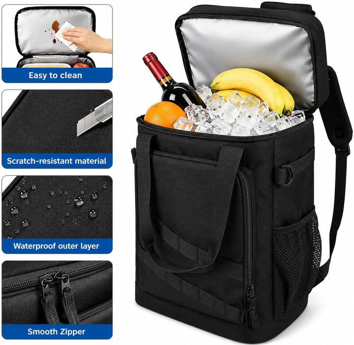 Kühlrucksack 40L, Leichter Rucksack mit Flaschenöffner, für Strand, Reisen, Camping und Mittagessen