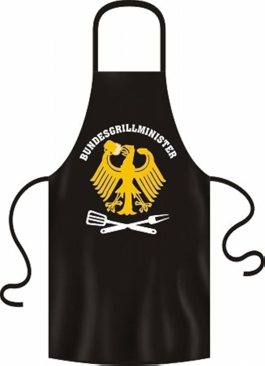 Rahmenlos Grillschürze Grillminister Bundesgrillminister schwarz, 100% Baumwolle, Universalgrösse fü