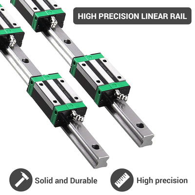 BEVDICNC HGR20 1500mm Linearschiene 2 Stück Linearführung mit 4 Stück HGH20CA Schlittenschieberblock