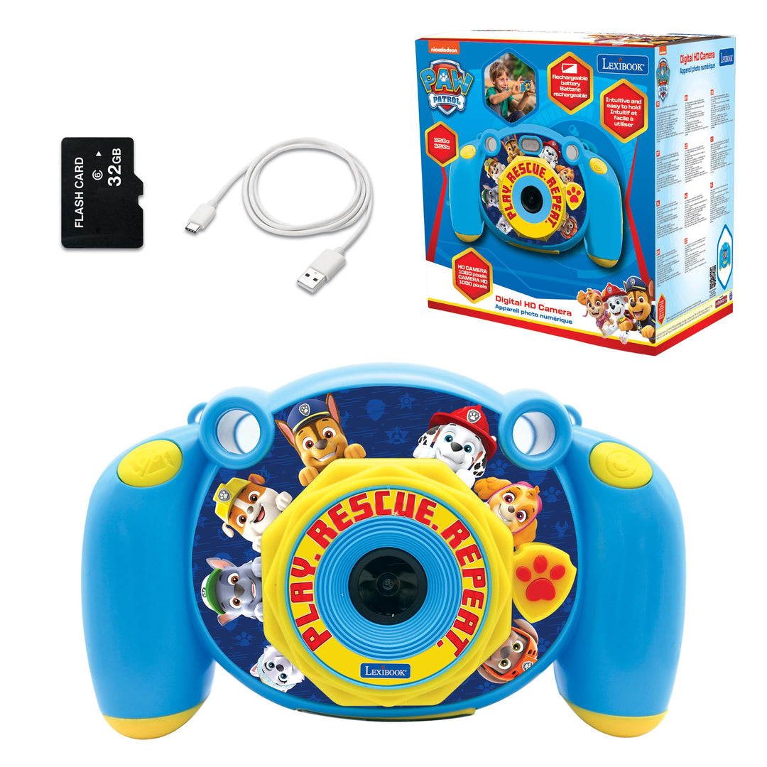 Lexibook DJ080PA Paw Patrol-Kinder-Digitalkamera mit Foto-und Videofunktion, Spiele, Blau/Gelb, Paw