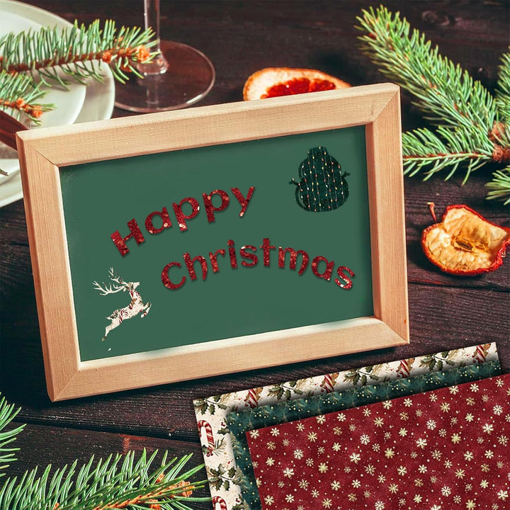 Scrapbook Papier Weihnachten Bastelpapier, 24 Blatt Doppelseitiges Winter Motivpapier, Buntes Dekopa