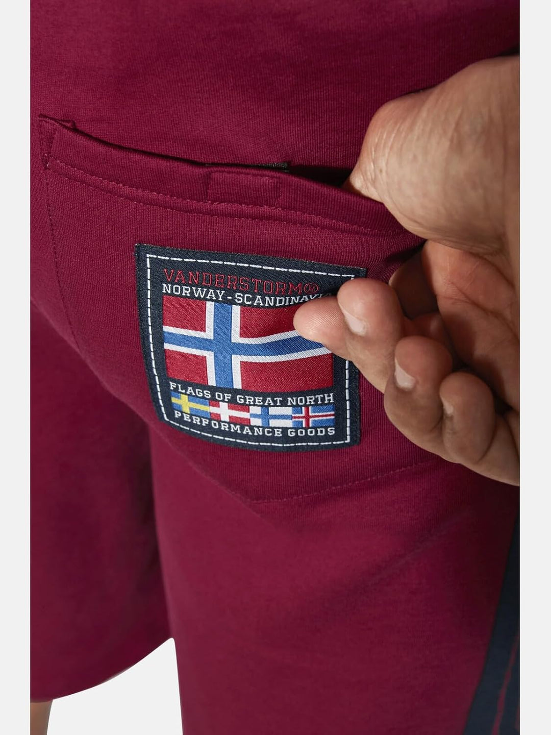 Jan Vanderstorm Herren Doppelpack Jogginghose Haral Kurze Hose Casual Shorts L Dunkelrot, L Dunkelro