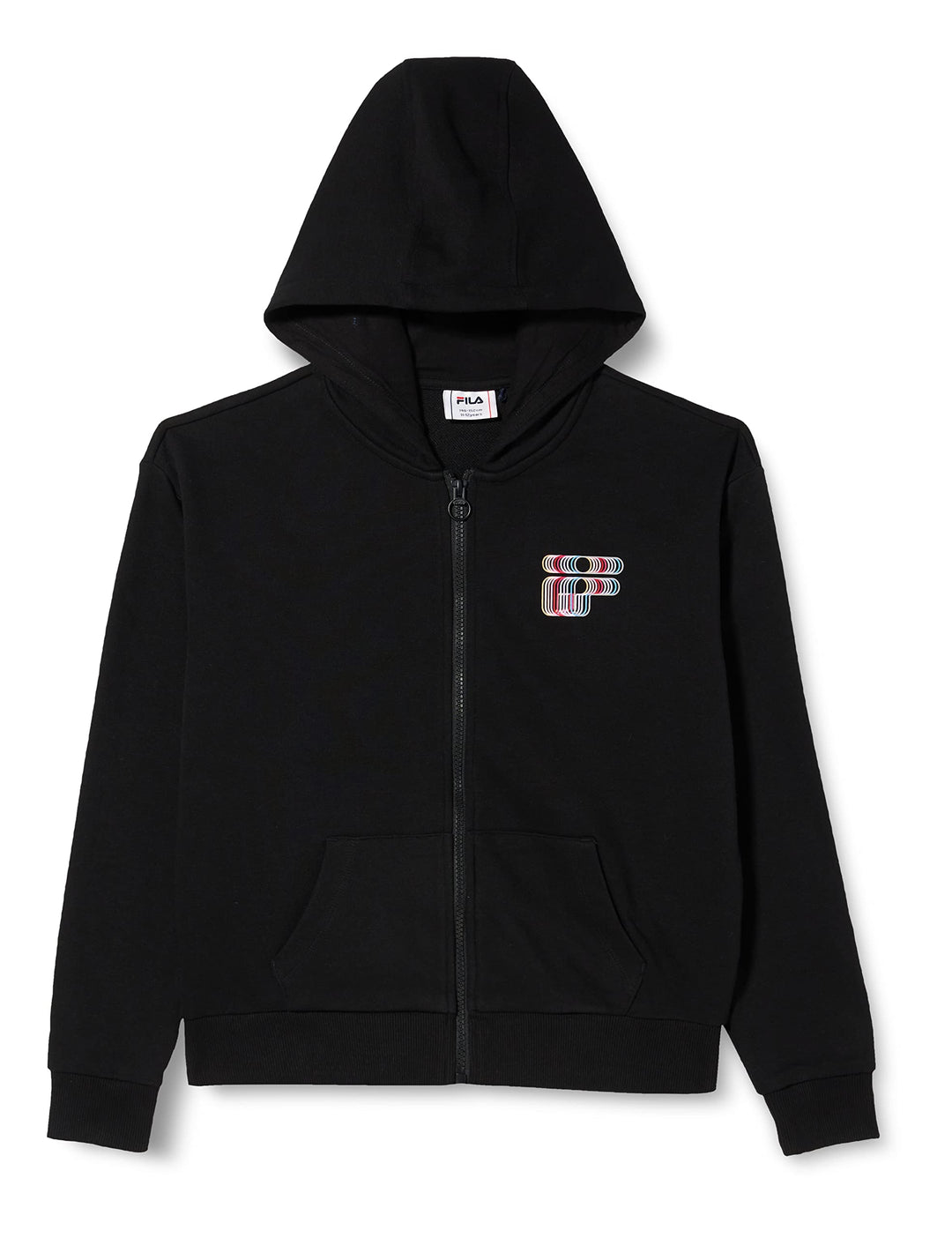 FILA Mädchen Stralen Graphic Logo Hooded Sweat Kapuzenjacke 158-164 Schwarz, 158-164 Schwarz