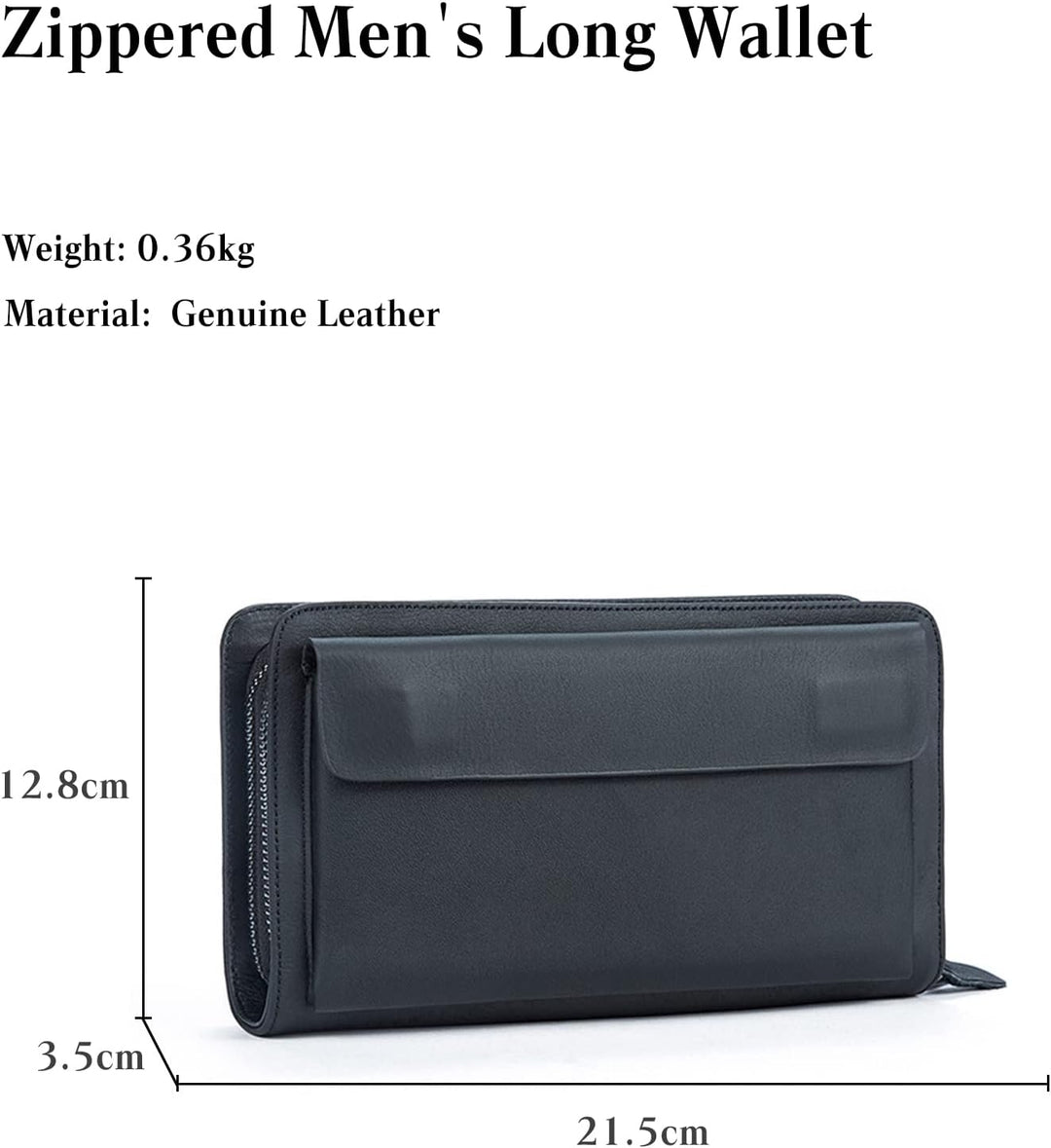 PORRASSO Herren Geldbörse Leder Clutch Tasche Kreditkartenetui Brieftasche Handytasche Portemonnaie
