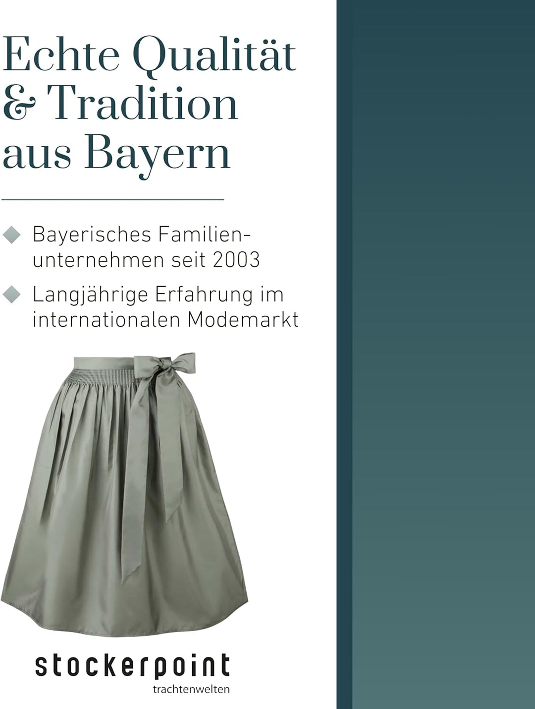 Stockerpoint Damen Schürze Kristin Dirndlschürze, Salbei, Regular