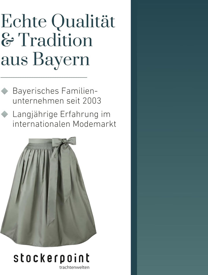Stockerpoint Damen Schürze Kristin Dirndlschürze, Salbei, Regular