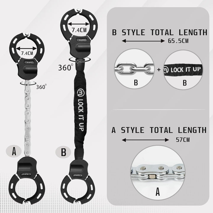 Mezelon E Scooter Schloss | Fahrradschloss | Hochsicherheits-Schlösser | Handschellenschloss | Hochb