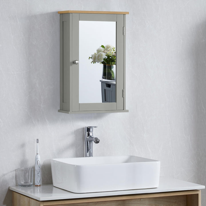 Bath Vida Hoch-& Midischränke fürs Bad, Mitteldichte Holzfaserplatte, Grau, Standard 1 Tür Grau, 1 T
