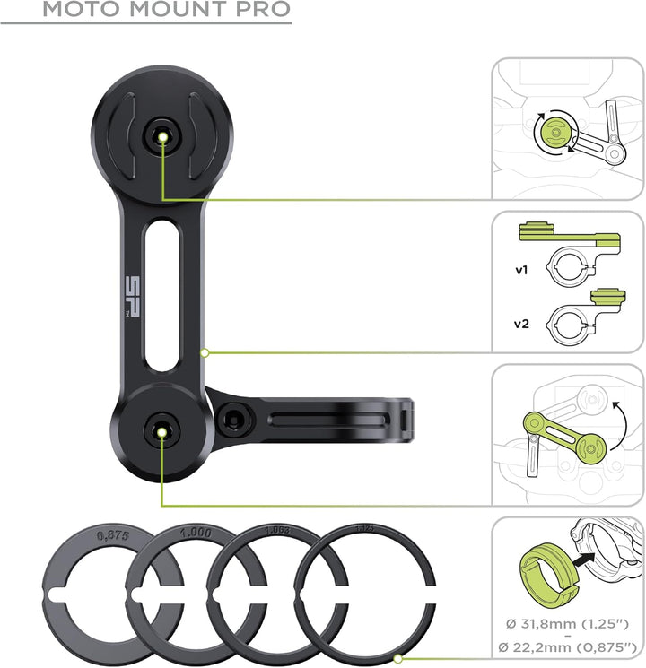 SP CONNECT Moto Bundle II mit Anti Vibration Module + Universal Interface | SPC+ | Handyhalter für M